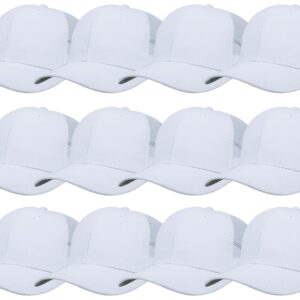 Gelante Mesh Trucker Baseball Cap Structured Front Panel Wholesale LOT 12 Pack TR001 White