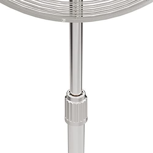 Hunter Classic S16 Oscillating Standing Fan Adjustable Height 16 Inch, 3 Speeds, Brushed Nickel, 97317