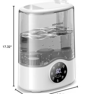 Homvana Humidifier Large Room, 7L (807ft²) Smart Warm and Cool Mist, Top-Fill Humidifiers for Bedroom Baby Nursery Grow Tent, Auto Adapt Mist Quick Air Humidity Indoor, Easy to Clean, Quiet, Diffusers