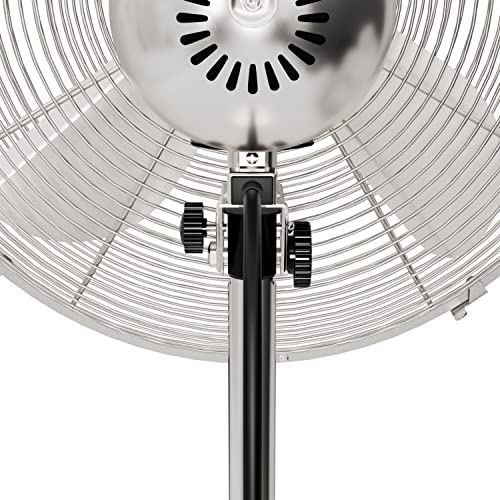 Hunter Classic S16 Oscillating Standing Fan Adjustable Height 16 Inch, 3 Speeds, Brushed Nickel, 97317