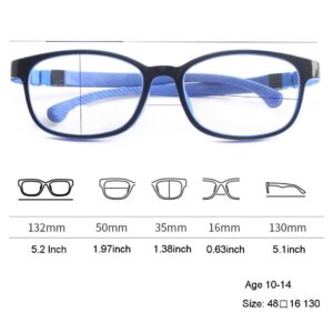 QYAJS Eyeglasses Frame Children Optical Glasses Frame TR90 Flexible Bendable One-piece Safe Eyeglasses Girls Boy