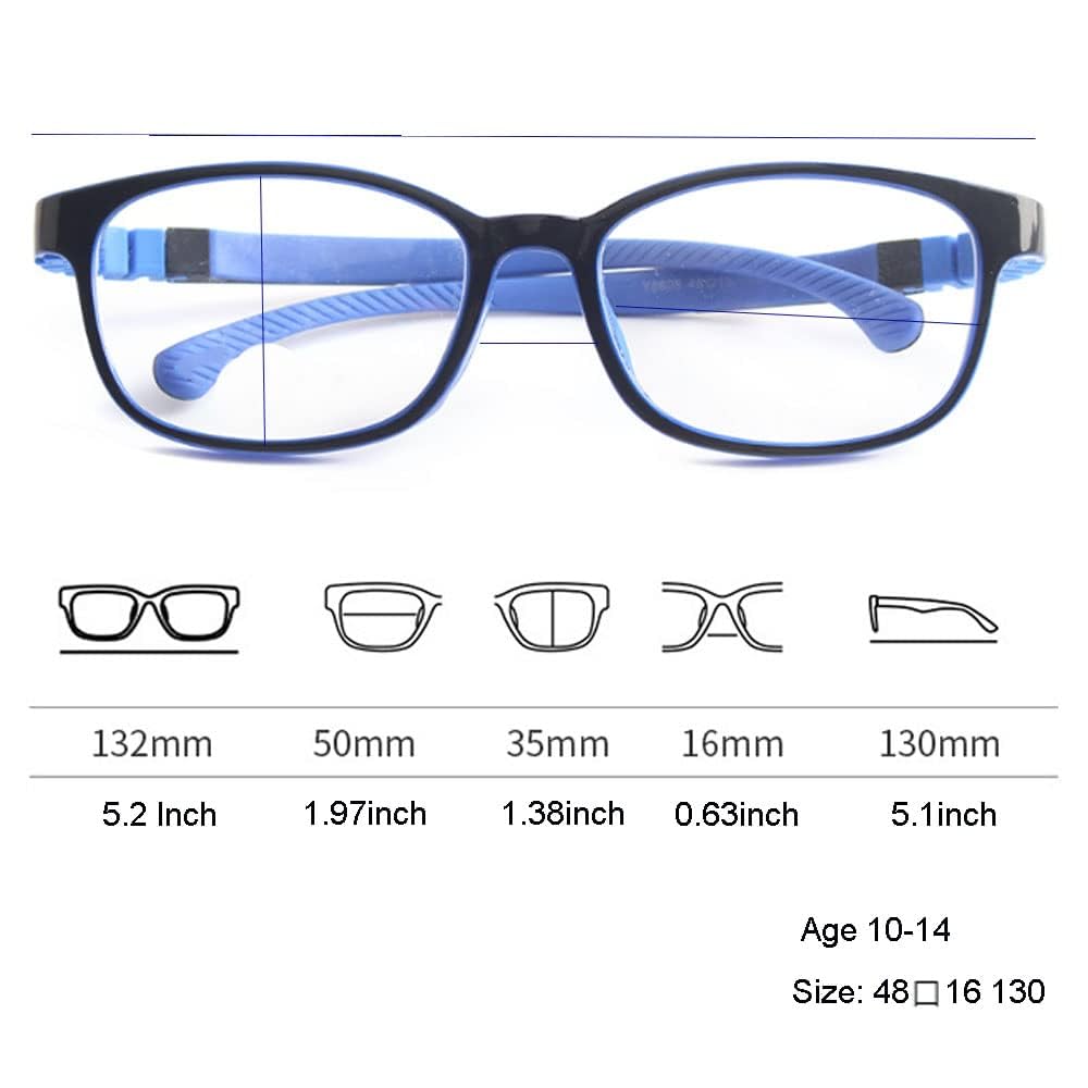 QYAJS Eyeglasses Frame Children Optical Glasses Frame TR90 Flexible Bendable One-piece Safe Eyeglasses Girls Boy