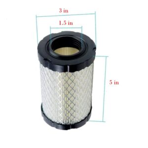 796031 Air Filter with 696854 Oil Filter Replaces for John Deere D100 D110 D125 D130 Fits for Husqvarna Yta22V46 Yth22V46 Yth24V48 Hu800Awd, BS 591334 492932 310000 Engine Lawn Mower