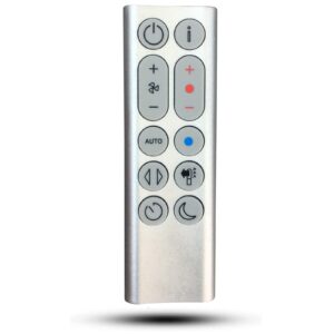 replacement remote control compatible for hp04 hp05 dyson pure hot + cool purifying fan air purifier/heater (silver)