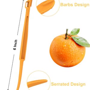 Orange Peeler Tool for Kitchen - 12 Pcs Citrus Peelers for Fruit Lemon Mango Banana, Plastic Fruit Peeler Easy Open