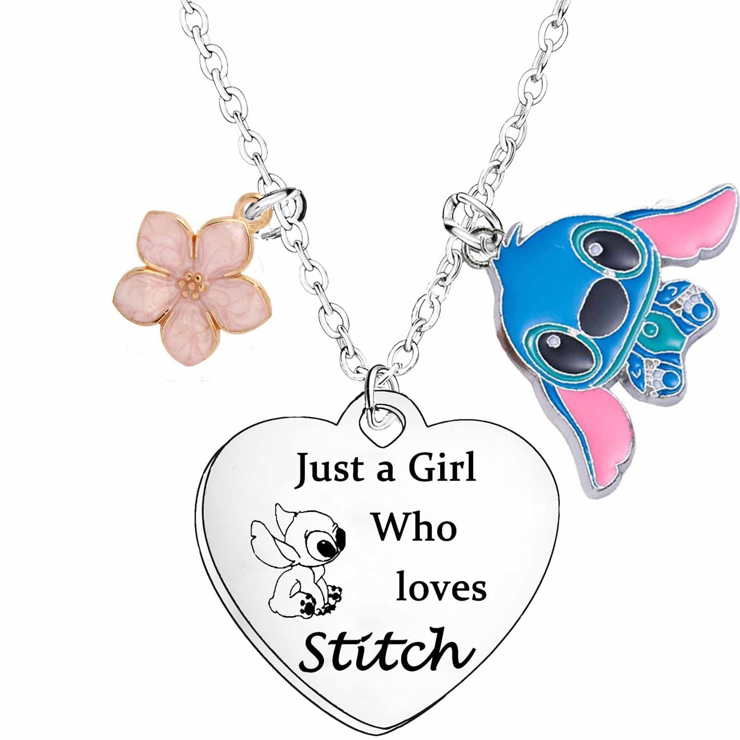 Ohana Necklace Friendship Gifts for Daughter Sister Niece Friends Stitch Necklace Stitch Stuff Stitch Gifts Christmas Birthday Gifts for Women