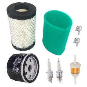 Gewxgzo 796031 591334 Air Filter Tune Up Kit Fit for B&S 594201 992376 590825 Hus YTH22V46 YTH24V48 YTA24V48 JD D100 D105 D110 D125 D130 Lawn Tractor