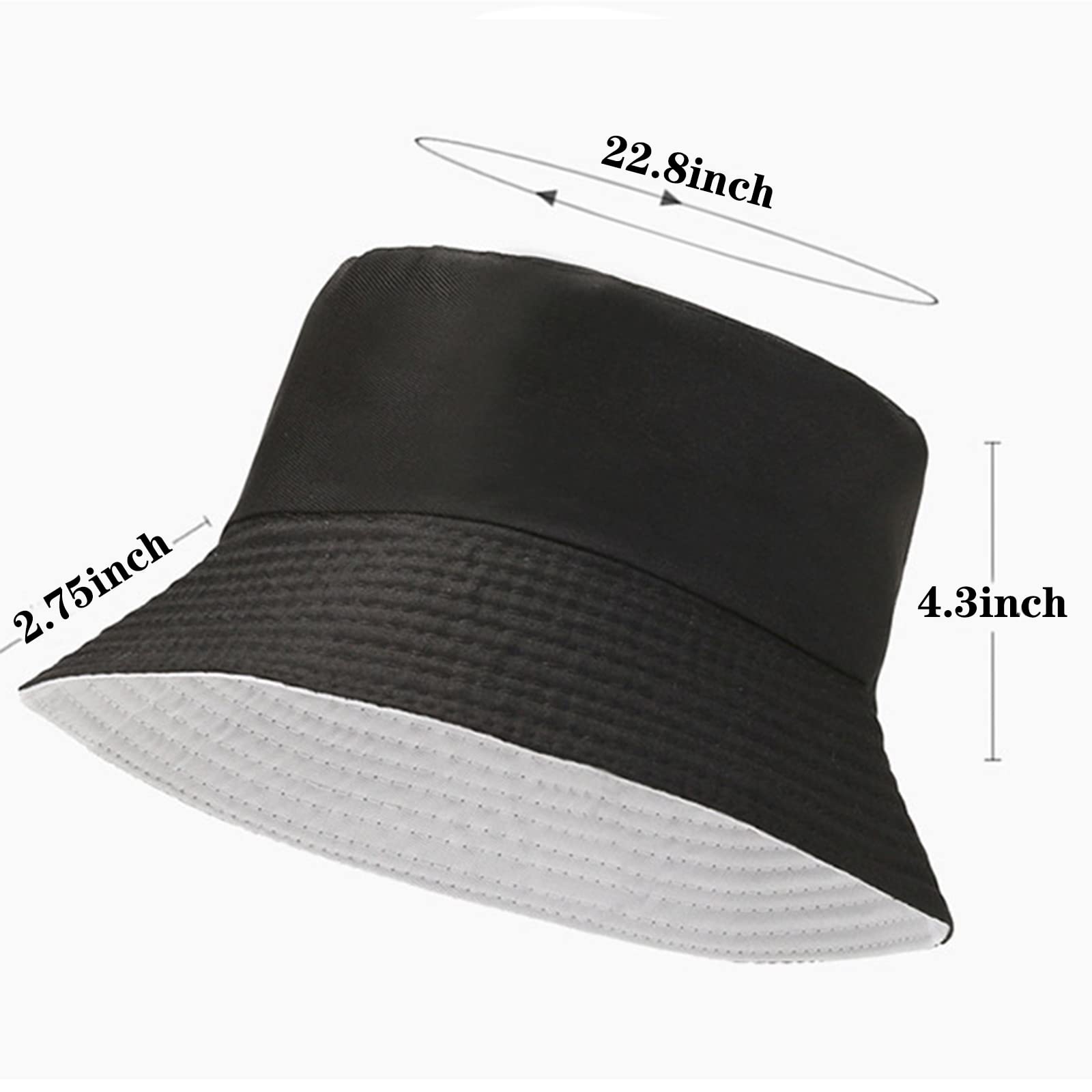 10 Pieces Bucket Hat Foldable Summer Sun Hat Travel Beach Fishing Hat Outdoor Bucket Cap for Women Men Multicolor