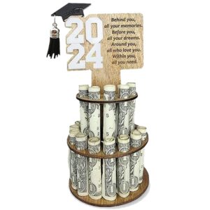 2024 Graduation Gift Money Holder Graduation Money Cake,Unique Gift Ideas for Graduation (white)