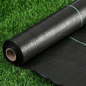 kijamilee weed barrier landscape fabric heavy duty, 1.3ft x 100ft thicken garden fabric weed mats, weed control garden cloth, woven geotextile fabric for garden beds, underlayment, commercial driveway