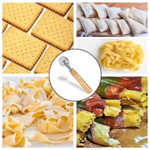 WLLHYF Pasta Cutter Wheel Ravioli Cutter Wheel with Roller Pizza Cutter Wheel Dumpling Lace Making Zinc Alloy Noodle Making Cutter for Kitchen