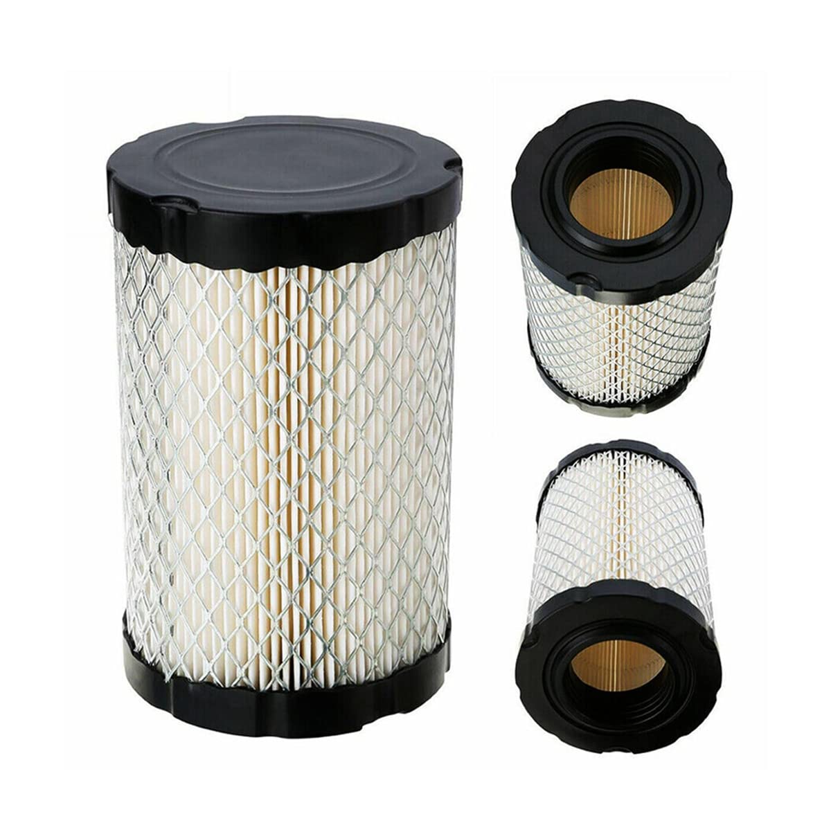 796031 Air Filter with Fuel Filter and Spark Plug for John Deere D100 D110 D125 D130 Fits for Husqvarna Yta22V46 Yth22V46 Yth24V48 Hu800Awd, BS 591334 492932 310000 Engine Lawn Mower