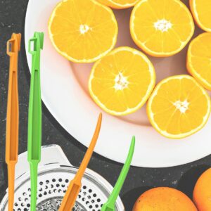 Orange Peeler Tool for Kitchen - 12 Pcs Citrus Peelers for Fruit Lemon Mango Banana, Plastic Fruit Peeler Easy Open