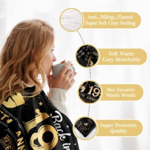 Yomaisky 25th Anniversary Blanket Gifts Gift for 25th Silver Wedding Anniversary 25 Years of Marriage Gifts for Mom Wife Dad Husband Friends Grandparents Throw Blankets 60Lx50W Inch Gold