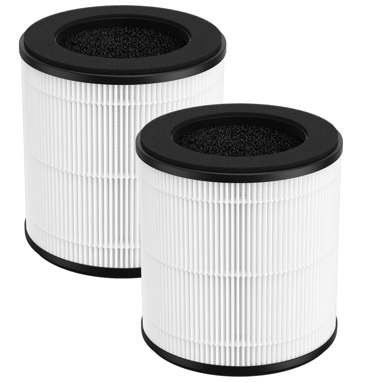 B-D02L Filter Replacement for MOOKA/KOIOS B-D02L Air Puri fier and VEWIOR B-D02U Air Puri fier, 3-in-1 H13 True HEPA Replacement Filter, 2-Pack