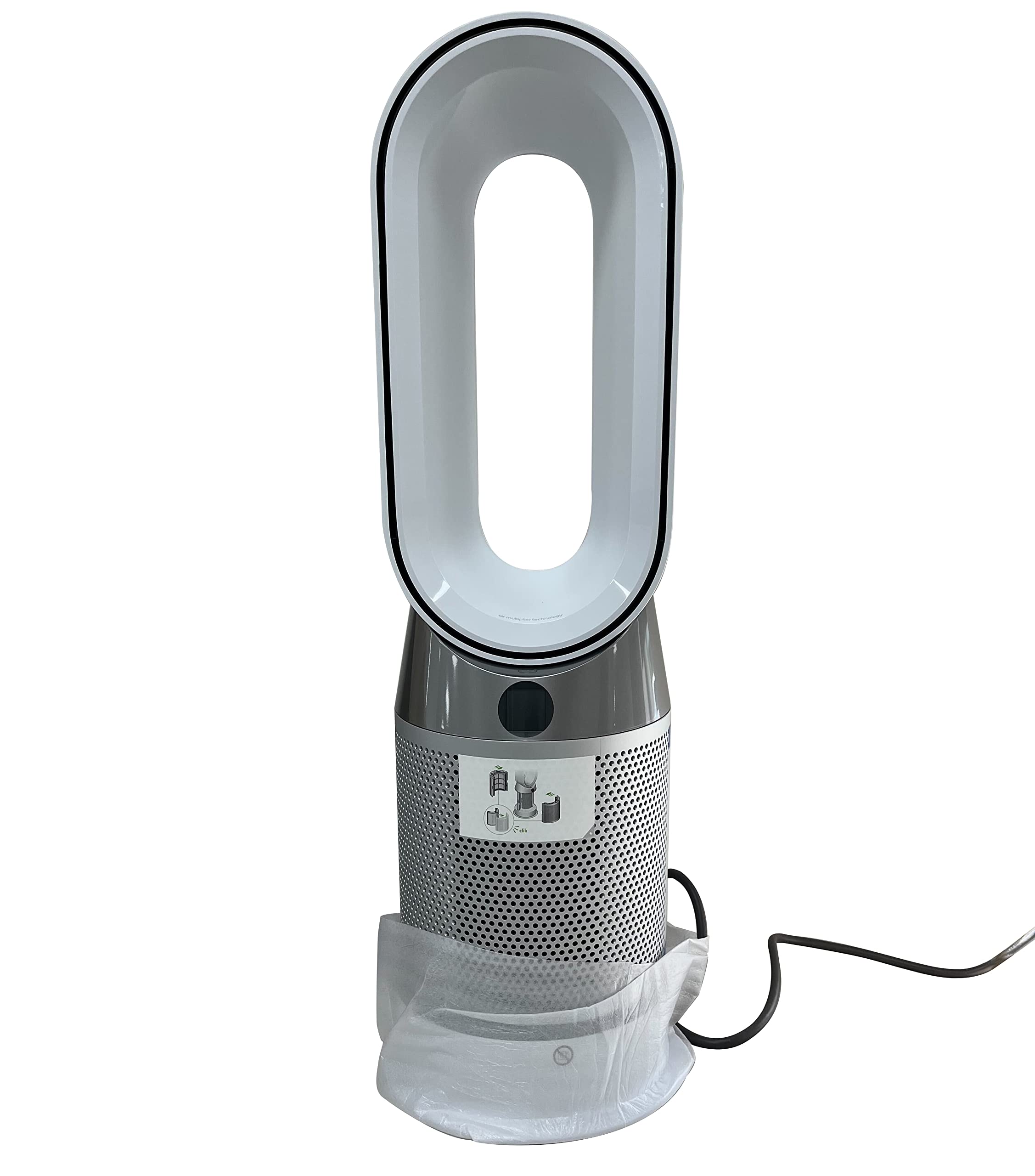 Dyson HP4A Pure Hot + Cool HEPA Air Purifier Heater + Fan - White/Silver, Remote Control, 360° Filtration System (AB10 - Long)