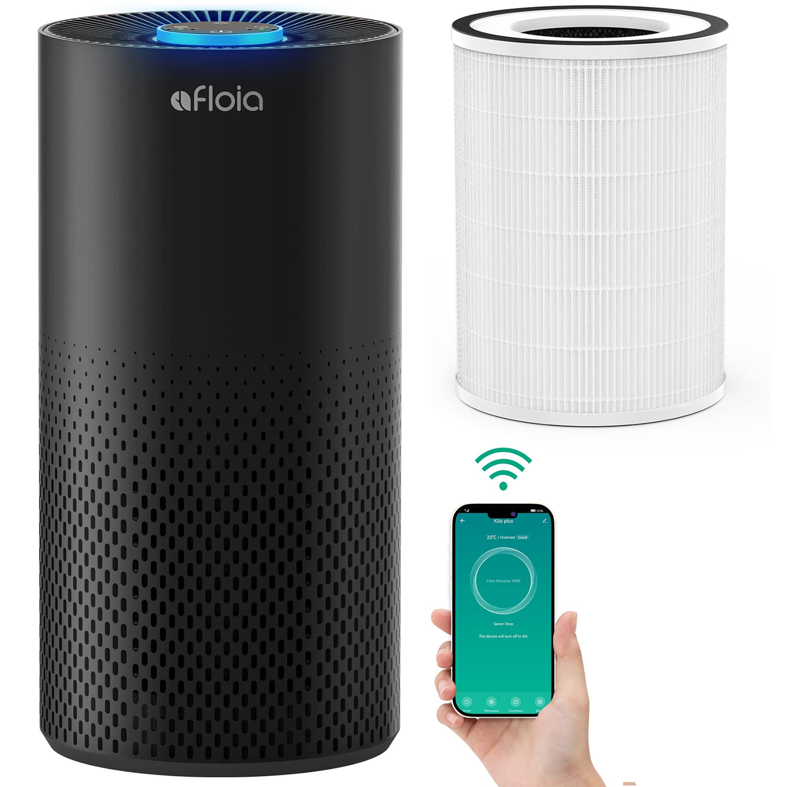 Afloia Air Purifiers for Home Large Room Smart WiFi Voice Control, Afloia Original True HEPA H13 Filter