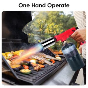 FEPPO Powerful Cooking Propane Torch, Outdoor Kitchen Cooking Torch Charcoal Torch Lighter, Grilling Culinary Kitchen Torch for BBQ Searing Steak, Creme Brulee (Tank Not Included)