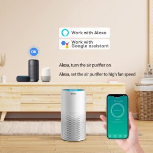 Afloia Air Purifiers for Home Large Room Smart WiFi Voice Control, Afloia Original True HEPA H13 Filter