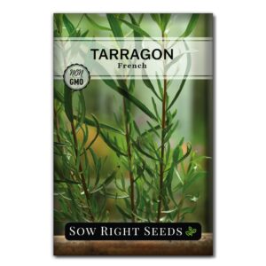 sow right seeds - french tarragon seeds for planting - non-gmo heirloom packet with instructions to plant an outdoor or indoor herb garden - culinary leafy green - long lasting perennial seasoning (1)