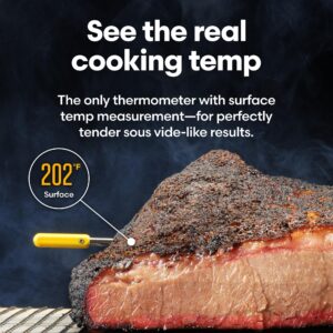 Combustion Predictive Thermometer & Display: Wireless Meat Thermometer, Bluetooth + Cloud Connectivity – Eight Sensors for Precise Cooking Predictions – Onboard Food Safety – TrueCore Sensing