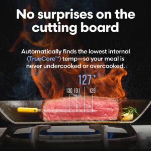 Combustion Predictive Thermometer & Display: Wireless Meat Thermometer, Bluetooth + Cloud Connectivity – Eight Sensors for Precise Cooking Predictions – Onboard Food Safety – TrueCore Sensing