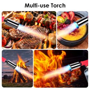 FEPPO Powerful Cooking Propane Torch, Outdoor Kitchen Cooking Torch Charcoal Torch Lighter, Grilling Culinary Kitchen Torch for BBQ Searing Steak, Creme Brulee (Tank Not Included)