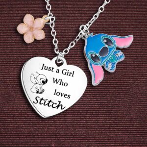 Ohana Necklace Friendship Gifts for Daughter Sister Niece Friends Stitch Necklace Stitch Stuff Stitch Gifts Christmas Birthday Gifts for Women