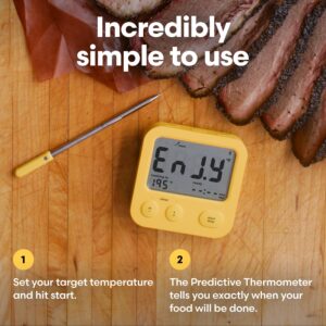 Combustion Predictive Thermometer & Display: Wireless Meat Thermometer, Bluetooth + Cloud Connectivity – Eight Sensors for Precise Cooking Predictions – Onboard Food Safety – TrueCore Sensing