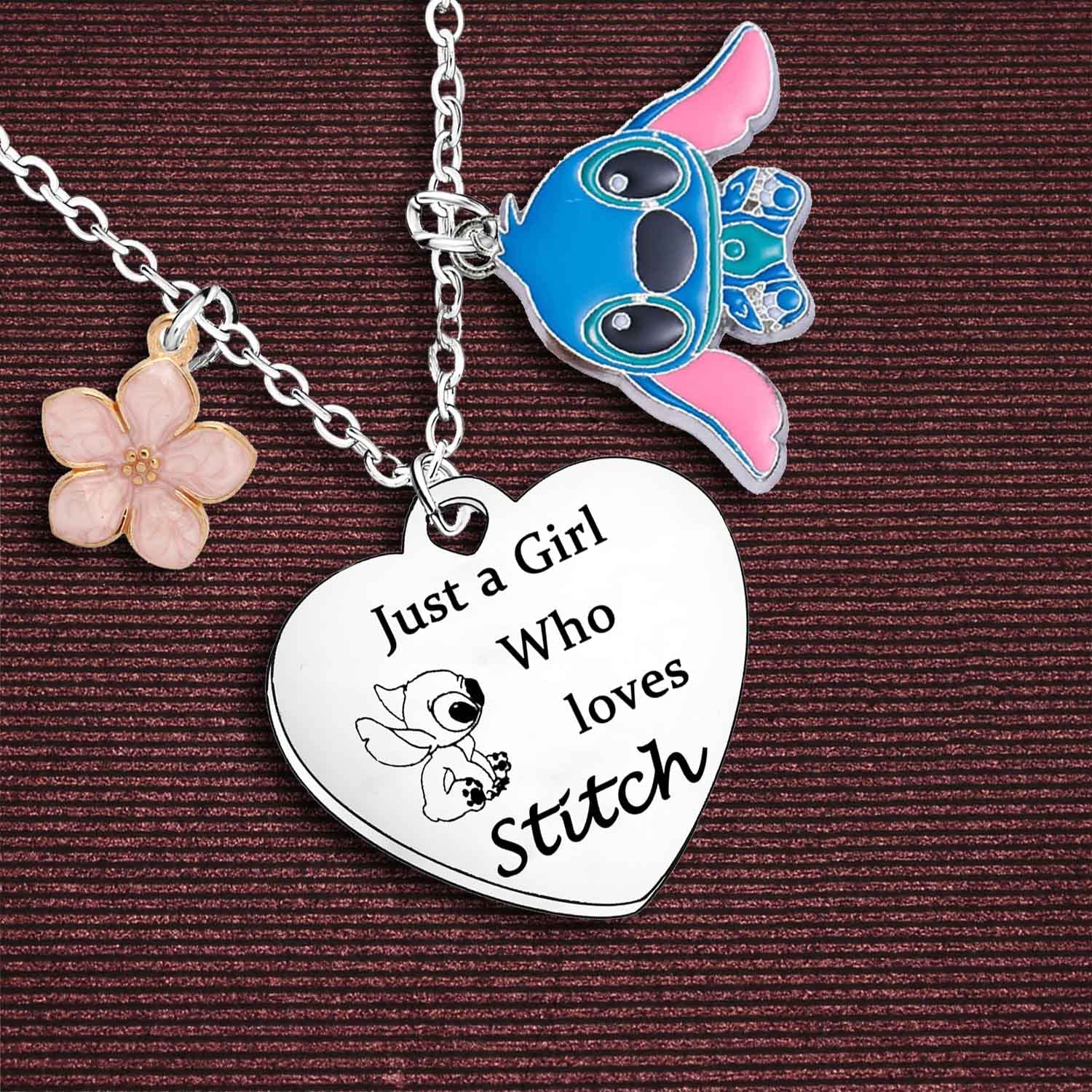 Ohana Necklace Friendship Gifts for Daughter Sister Niece Friends Stitch Necklace Stitch Stuff Stitch Gifts Christmas Birthday Gifts for Women