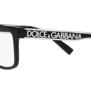 Dolce & Gabbana DG 5101 501 Black Plastic Square Eyeglasses 50mm