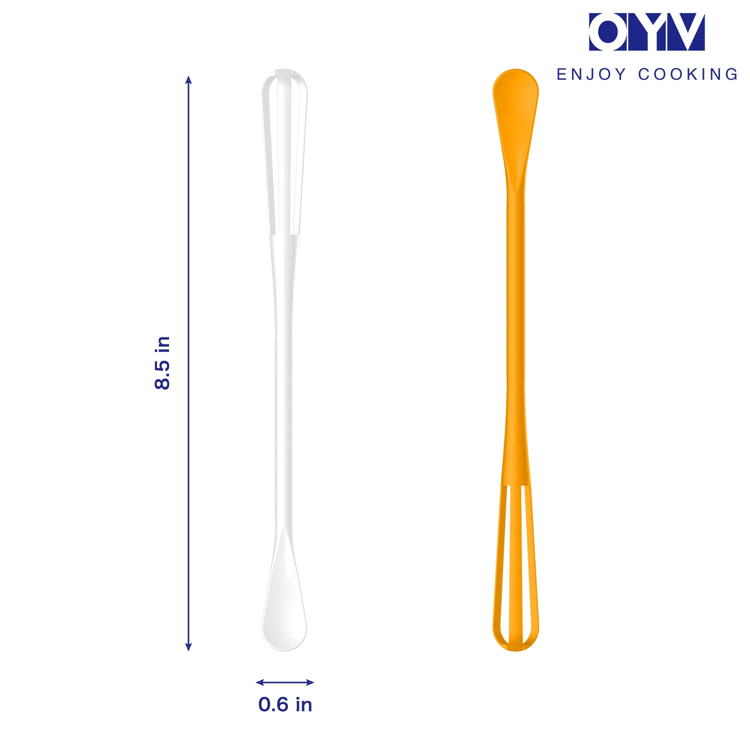 OYV multifunctional mini whisk,mini spoon,small whisks for cooking,tiny whisk 2 pieces,mini small wisk,for Blending,Whisking,Beating Ingredients, Mixing Sauces