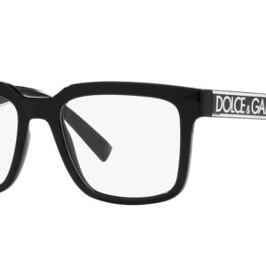 Dolce & Gabbana DG 5101 501 Black Plastic Square Eyeglasses 50mm