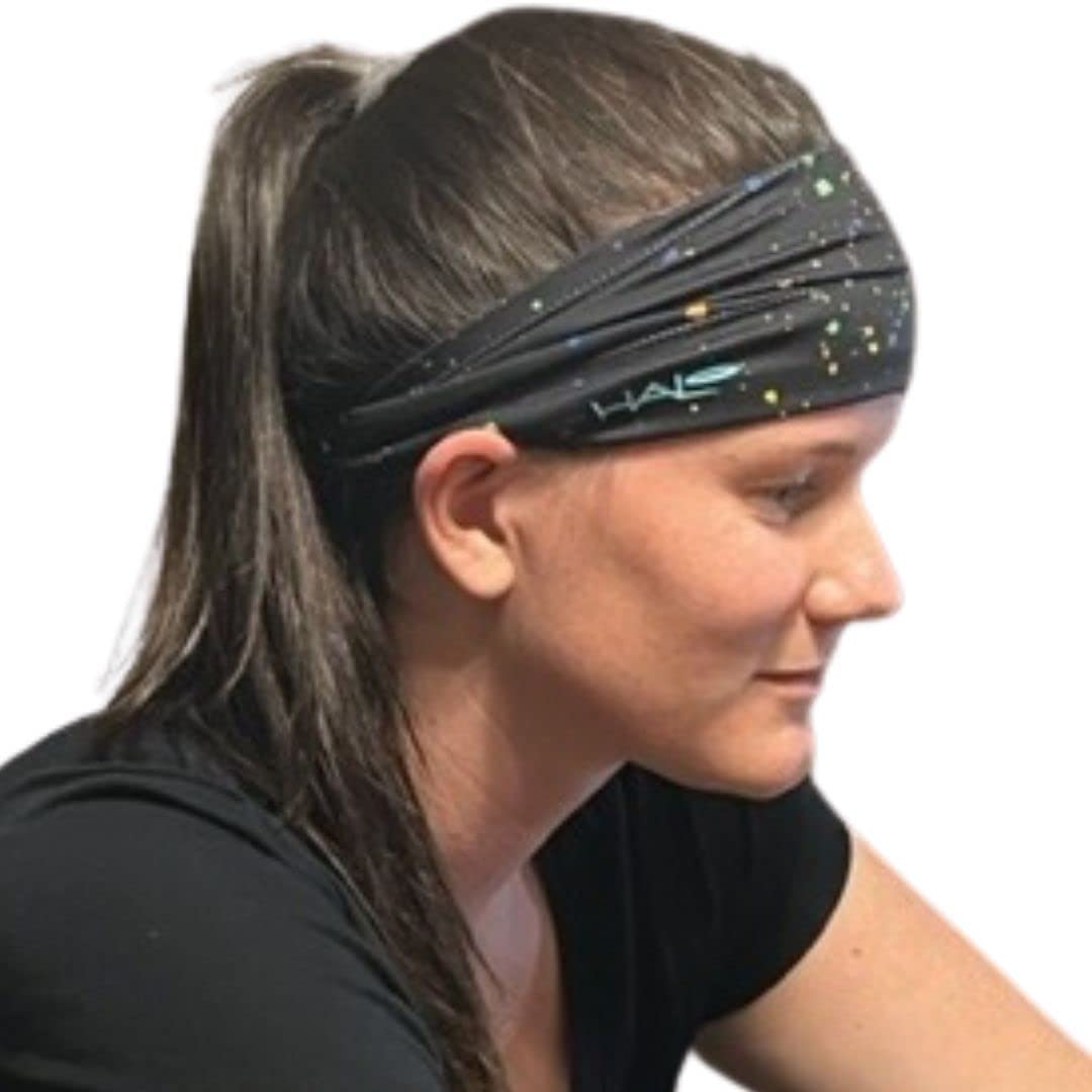 Halo Headband Bandit - Wide Pullover Sweatband for Both Women and Men, Confetti