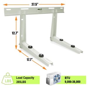 CAT SO RICH Outdoor Wall Mounting Bracket,Support up to 265Lbs,9000-36000 Btu Condenser, for Hanging Ductless Mini Split Air Conditioner Heat Pump Systems,Split HVAC Installation Kit