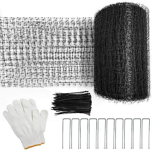 Fafaland Bird Netting 7X100 Feet for Garden Protection, Temporary Reusable Fence Barrier Anti Birds, Flexible Plastic Trellis Netting for Vegetables Fruit Flowers Crops Fence Cover. (7'x100')