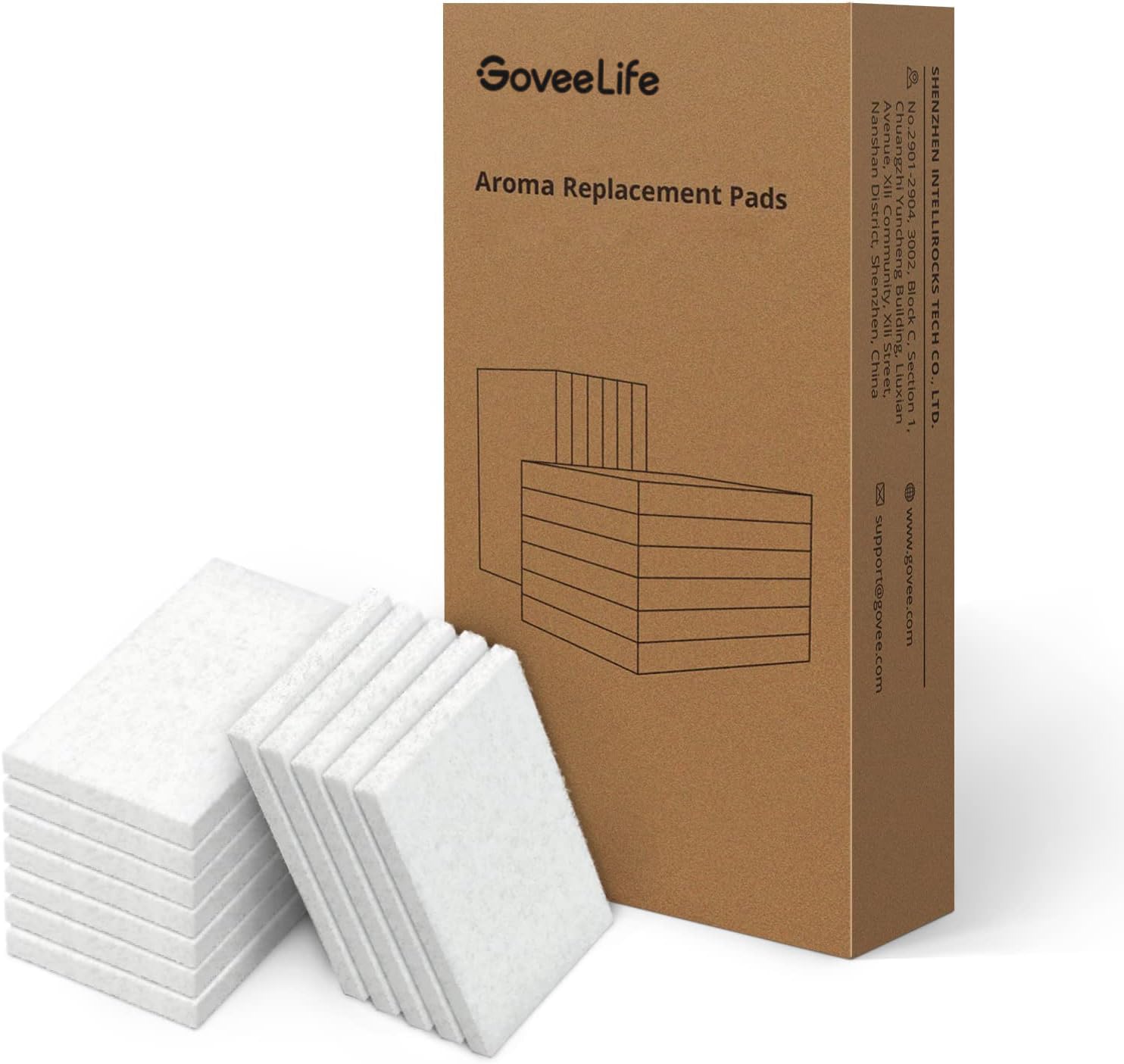 GoveeLife Aroma Pads Suitable for Smart Humidifiers H7141 H7142 H7143, Tower Fans H7100, Air Purifier H7126, Original Replacement, 12 Pack