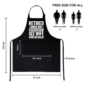 Retirement Gifts for Men Women, Best Retirement Gifts 2024, Retirement Aprons for Men with 3 Pockets, Funny Retired Gifts for Husband, Wife, Dad, Mom, Nana, Papa, Cool Retirement Gifts for Coworkers