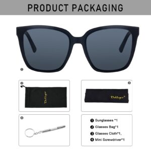 Dollger Retro Oversized Square Sunglasses for Women Men Trendy Classic Style Sun Glasses UV400 Protection