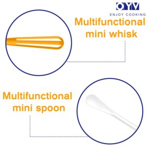 OYV multifunctional mini whisk,mini spoon,small whisks for cooking,tiny whisk 2 pieces,mini small wisk,for Blending,Whisking,Beating Ingredients, Mixing Sauces