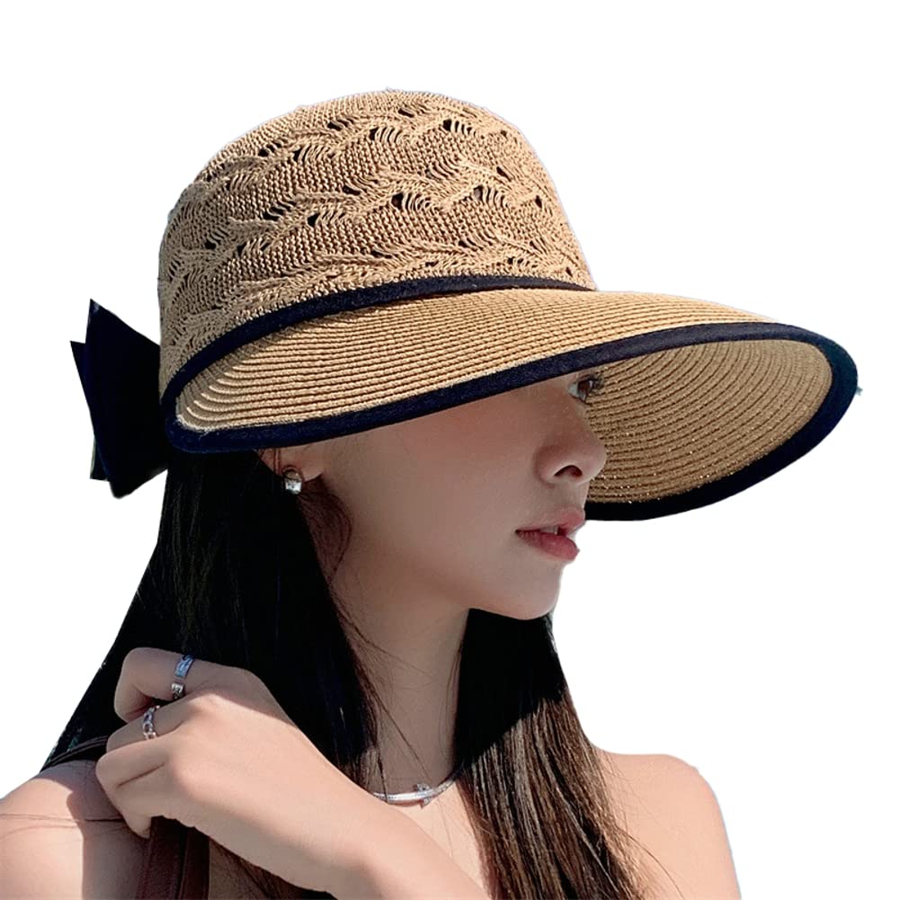 Wide Brim Beach Hats for Women Breathable Sun Hat Bucket Hat Sun Visors Fishing Cap for Travel Picnic Outdoor Summer 2024 Khaki