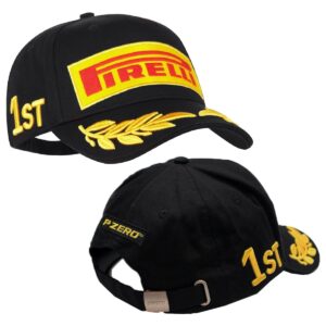 pirelli unisex adult podium 1st place champion cap black adjustable strapback hat