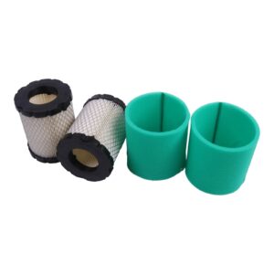 IEQFUE 2PCS Air Cleaner Cartridge Filter 798897 794935 with 593217 Pre Filter Set Compatible with Briggs Stratton 653412 592496 49L000 49M000