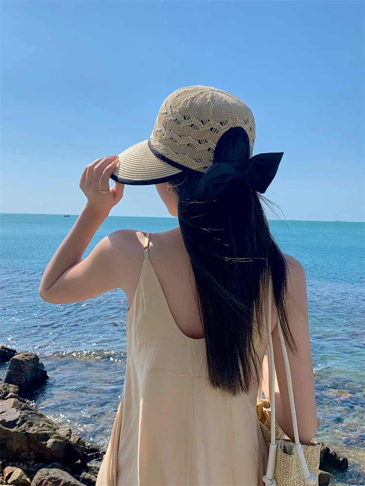 Wide Brim Beach Hats for Women Breathable Sun Hat Bucket Hat Sun Visors Fishing Cap for Travel Picnic Outdoor Summer 2024 Khaki