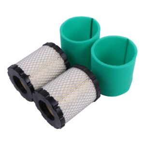 IEQFUE 2PCS Air Cleaner Cartridge Filter 798897 794935 with 593217 Pre Filter Set Compatible with Briggs Stratton 653412 592496 49L000 49M000