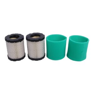 IEQFUE 2PCS Air Cleaner Cartridge Filter 798897 794935 with 593217 Pre Filter Set Compatible with Briggs Stratton 653412 592496 49L000 49M000