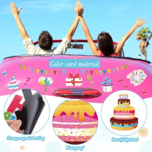 Xuhal 23 Pcs Happy Birthday Ocean Cruise Door Magnets Decorations Funny Carnival Ship Door Magnets Reusable Summer Refrigerator Magnets for Cabin Door Car(Birthday)