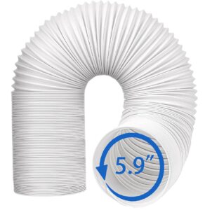 sgran portable air conditioner hose, 5.9 inch diameter ac hose, anti-clockwise thread ac vent exhaust hose, lenth up to 78 inch compatible with haier lg delonghi air conditioner parts