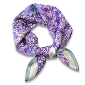 poeticehome 100% mulberry silk neck scarf 21"x21" small square scarfs for women gift packed