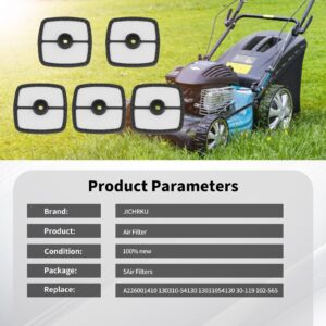 JICHEKU A226001410 Air Filter Compatible with Echo SRM225 PE200 PE225 PE230 PE231 SRM210 SRM211 SRM265 SHC211 SHC225 Trimmer Blower Mantis 130310-54130 13031054130 A22600141(5Packs)